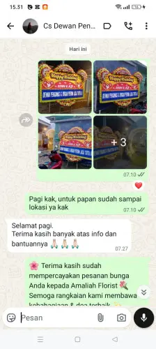 Testimonial Papan Bunga Pernikahan cibukamanah